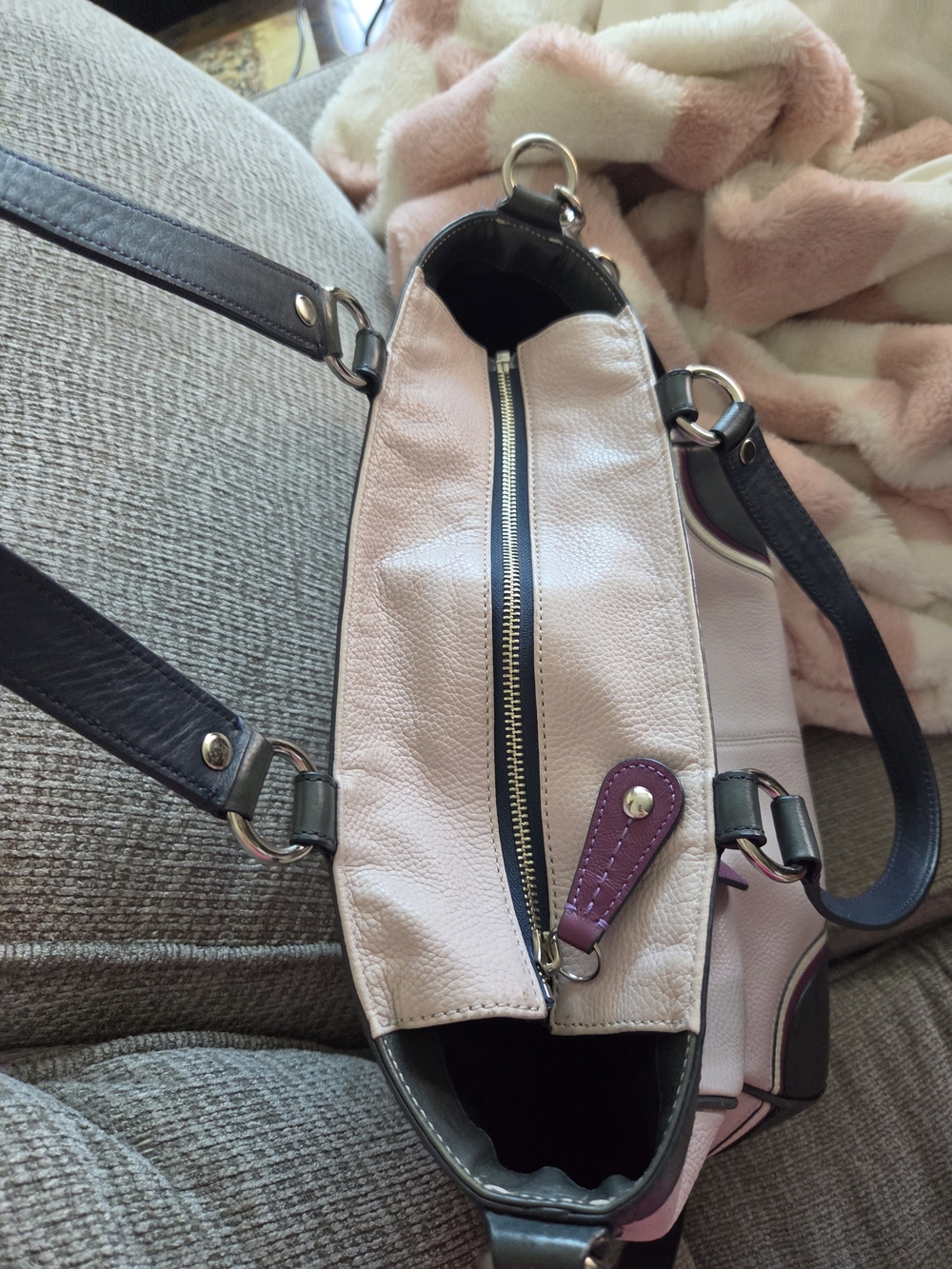 Coach Laura Spectator Pebbled Leather Shoulder Bag (Style #F15145) - Picture 6 of 10